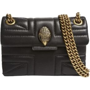 Geiger Women's Mini Kensington Union Jack Clearted Crossbody ، Black