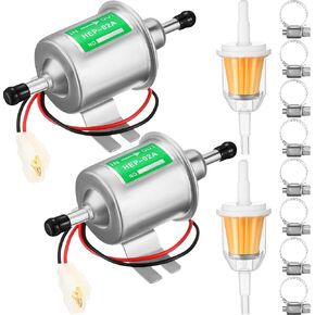 2 PCS مجموعة مضخة الوقود الكهربائية 12 فولت انخفاض الضغط 4-7 PSI مضخة ديزل غاز مضمن مع 2 مرشح الوقود و 8 خرطوم المكربن ​​المكرب in Kuwait