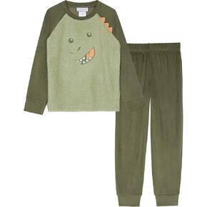 Saint Eve Kids Pajamas 2 Piece Set, Soft Fleece Animal Print Long Sleeve PJs