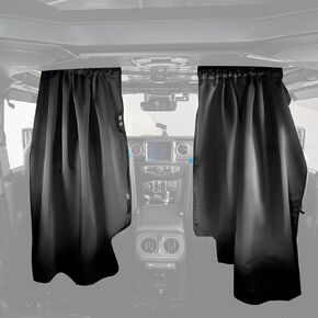 JOYTUTUS Car Privacy Curtain Divider Shade Compatible with 2018-2024 Wrangler JL & Gladiator JT, 99% Opaque Version for Baby Sleeping Travel Camping Nap, Set of 2 Rear Divider Curtain