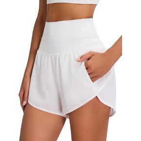 Blooming Jelly Women's Workout Shorts Athletic Running High Waisted Gym Exercise Shorts with Pocket