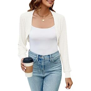 Imily Bela Women's Summer Cardigan Cardigan غير الرسمي طويل الأكمام سترات متماسكة مفتوحة بوليرو يتجاهل الفساتين