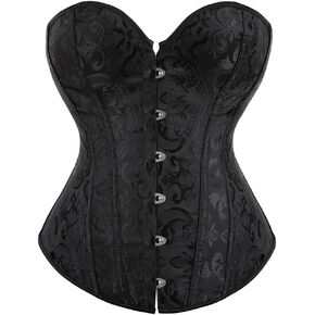 Womens-Lace-Lace-Bustier-Corset-Tops - Summer-Going-Out-Party-Club-Top with Buckle