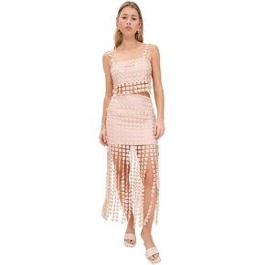Saylor Women's Elie Fringe Skirt Set