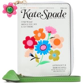 kate spade new york Fresh Picks Printed Smooth Leather Compact Wristlet, Multi