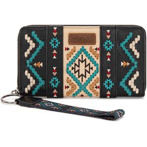 Wrangler Wallet Wristlet Aztec Clutch Long Purse Boho Credit Card Holder Wallet