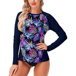 AOBUTE Women's UPF 50+ Rash Guard UV Sun Protection Swim Shirts Swimsuit Top