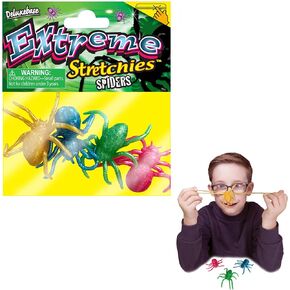 Deluxebase Extreme Stretchies Robots Pack of 4 Small Stretchy Futuristic Robots Toys Boys and Girls Cool Party Toys
