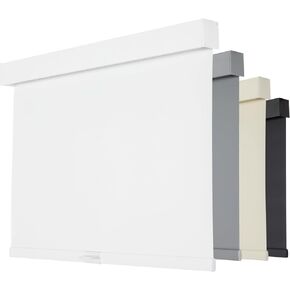 Persilux Blackout Roller Blinds for Indoor Windows, Cordless Roller Shades with Valance, Thermal Insulated Fabric Window Shades & Blinds, UV Protection Shades for Home and Bedroom (White,34"W x 64"H)