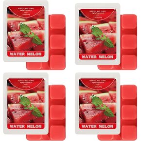 STRN Scented Wax Melts Wax Cubes Long Lasting Strong Scent, Soy Wax Cubes for Warmer Jelly Wax Melts Set, Ocean Breeze, Fresh Linen, Bohemia Forest, Summer Wind (4 x 2.5oz)