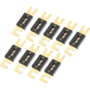 Motoforti 9pcs 450A Gold Tone Plated ANL Fuse Universal Fit for Inverters Car Vehicle Truck Audio Long-lasting