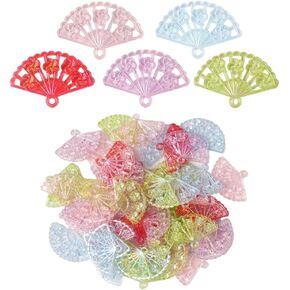 50pcs ab color مجوهرات شفافة قلادة أكريليك حبات التصميم العصري لصياغة أساور قلادات فريدة من فريدات الأقراط أسران المفاتيح سحر الملابس 42 × 29 مم