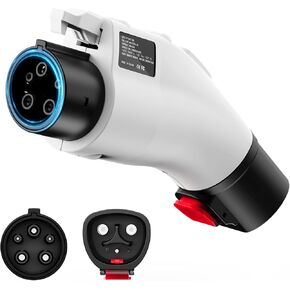 EV Charger Adapter for Tesla to J1772, Max 60A 250V, NACS to J1772 Adapter, J1772 EV Charging Adapter Compatible with Tesla Wall Connector/Tesla Destination/Mobile Charger (for J1772 EVs Only)