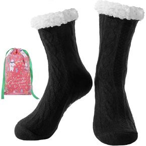Bonangel Christmas Clipper Scles for Women ، Grips Grips Non Slip Sway Sway Fluffy Comfy Socks Hompts Xmas