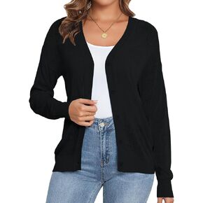 سترات كارديجان مقطوعة للنساء للنساء خفيفة الوزن V زر التريكو تتجاهل سترة S-XXL