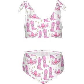 Girls Swimsuit Two Piece Swimwear Bikini Set Beach Sport Bathing Suit for Girls 3-12T