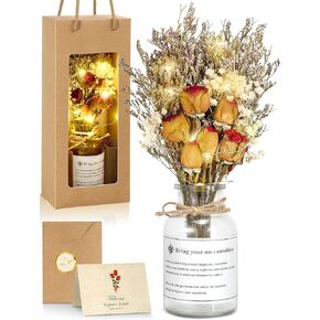 Mothers Day Preserved Flowers - Real Sunflower Gifts from Son Daughter for Mom, Birthday Gifts for Women, Teacher Appreciation, Dried Flowers for Decoration