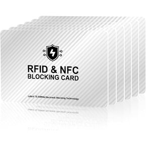 RFID Blocking Card, NFC Credit Card ID Protection Safe Bank Card Passport Entire Wallet Purse Shield Protector Blocker Guard (5)