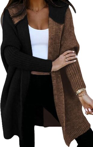 Astylish Women 2025 Open Front Long Sleeve Cardigan Cardigan Switgan Color Color Coll Coll Colloy Coats in Kuwait