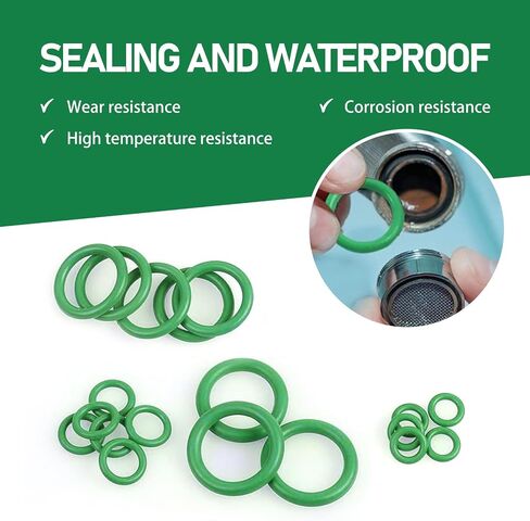 300 PCS حلقة ختم السيارات ، طقم الإصلاح O-Ring ، حشية الضغط العالي المطاط ، Universal لمعظم السيارات (أسود) in Saudi Arabia