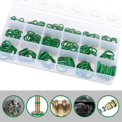 300 PCS حلقة ختم السيارات ، طقم الإصلاح O-Ring ، حشية الضغط العالي المطاط ، Universal لمعظم السيارات (أسود) in Saudi Arabia