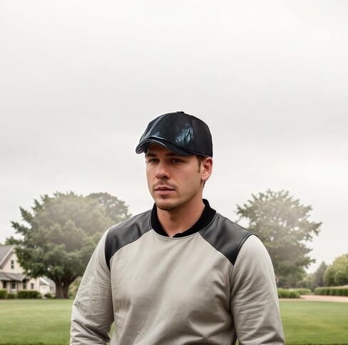 Newsboy Cap for Men Women, Classic PU Leather Cabbie Beret Cap 8 Panel Gatsby Ivy Irish Painter Flat Hat, 56-58cm in Kuwait