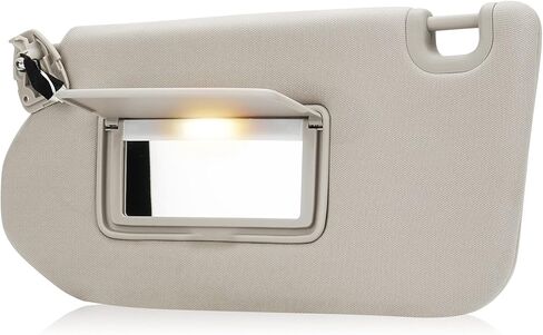 Beige Driver Left Side Sun Visor Replacement Compatible with Nissan Pathfinder 2013-2018, Infiniti QX60 2014-2017, Infiniti JX35 2013 Replace 96401-9PB0A in Kuwait