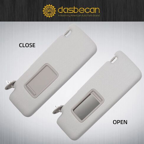 Dasbecan Front Left Driver Side Sun Visor with Vanity Light Compatible with Toyota 4Runner 2010-2023 Replaces# 74320-35A91-B1 (Gray) in Saudi Arabia