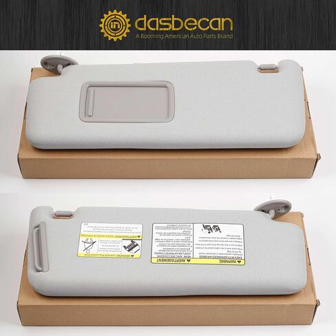 Dasbecan Front Left Driver Side Sun Visor with Vanity Light Compatible with Toyota 4Runner 2010-2023 Replaces# 74320-35A91-B1 (Gray) in Saudi Arabia