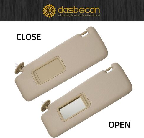 Dasbecan الأمامي السائق اليسار جانب Sun Sun مع ضوء الغرور متوافق مع تويوتا 4runner 2010-2023 يحل محل# 74320-35a91-B1 (رمادي) in Kuwait