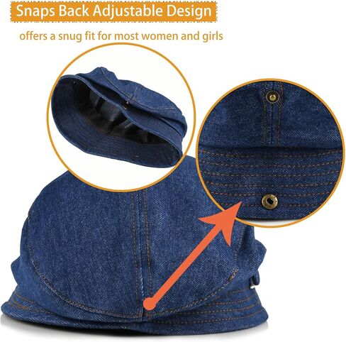Denim Beret Hats for Women: Jeans Newsboy Hat for Women Stylish Artist Painter Visor Cabbie Cap in Kuwait