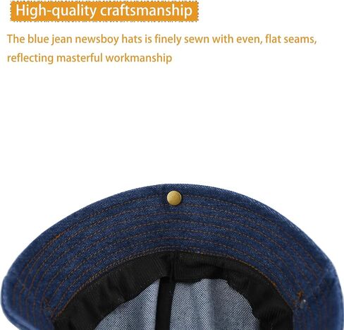 Denim Beret Hats for Women: Jeans Newsboy Hat for Women Stylish Artist Painter Visor Cabbie Cap in Kuwait