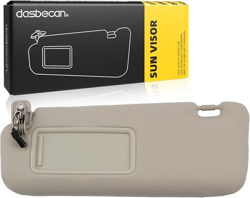 Dasbecan Left Driver Side Sun Visor Compatible with Mazda CX-9 2010-2015 Replaces# TDY1-69-320 Gray with Mirror and Vanity Light in Saudi Arabia