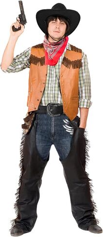 Haysandy Men Men Cowboy Assume Hat مع Bandana Bandana Bandana Cowboy Cowgirl Hat Wide Cowgirl Brim Assume in Saudi Arabia