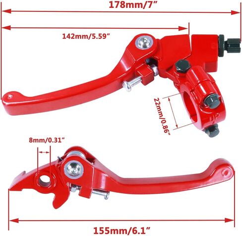 طقم كابل رافعة فرامل القابض القابل للطي لـ 50cc 70cc 110cc 125cc 140cc 150cc Apollo RFZ125 DB007 DBX15 X18 X19 Tao Tao DB17 DB27 Coolster M125 SSR Thumpstar الصينية حفرة الترابية دراجة نارية أسود in Saudi Arabia