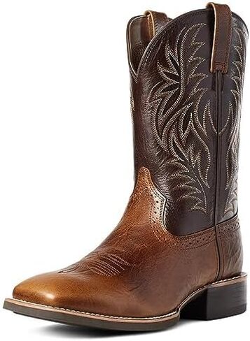 CHUUMEE Men's Fashion Round Toe Embroidered Western Cowboy Boots in Kuwait