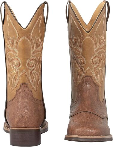 J's.o.l.e Cowboy Boots for Men Wide Square Toe Men's Western Boot Retro Classic Embroidered Country Boots in Saudi Arabia
