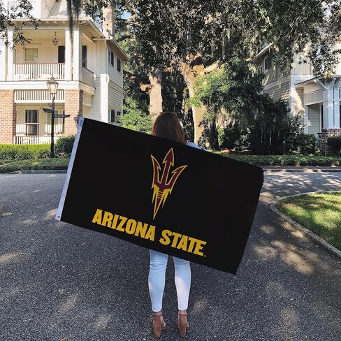 Desert Cactus Arizona State University Flag Sun Devils ASU Flags Banners 100% Polyester Indoor Outdoor 3x5 (Style 1) in Saudi Arabia