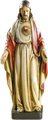 Painted Stone Resin Saint Francis with Animals Sculpture, 8 Inches in Saudi Arabia