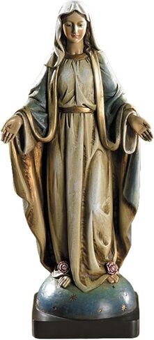 Painted Stone Resin Saint Francis with Animals Sculpture, 8 Inches in Saudi Arabia
