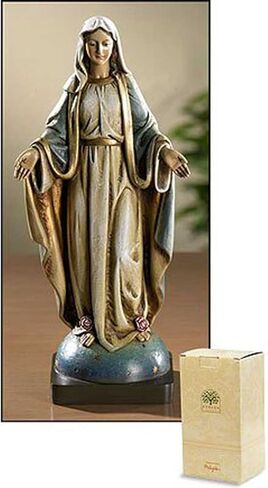 Painted Stone Resin Saint Francis with Animals Sculpture, 8 Inches in Saudi Arabia
