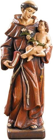 Painted Stone Resin Saint Francis with Animals Sculpture, 8 Inches in Saudi Arabia