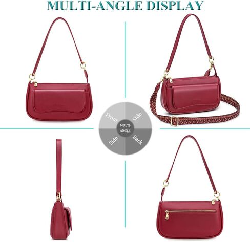 Peacocktion Shoulder Bag for Women Trendy Small Vegan Leather Crossbody Purses Handbags in Kuwait