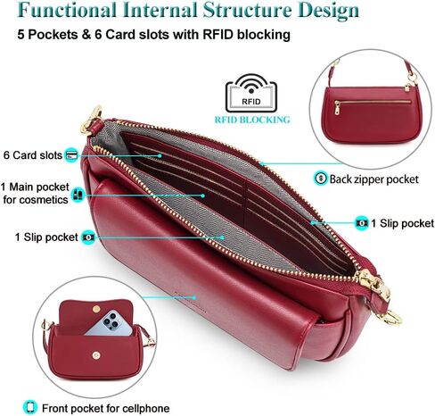 Peacocktion Shoulder Bag for Women Trendy Small Vegan Leather Crossbody Purses Handbags in Kuwait
