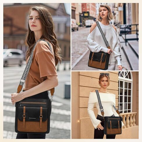 RAINSMORE Crossbody Bag for Women, Waterproof Leather Crossbody Purses Lightweight Handbags Shoulder Bag Travel Purse in Saudi Arabia