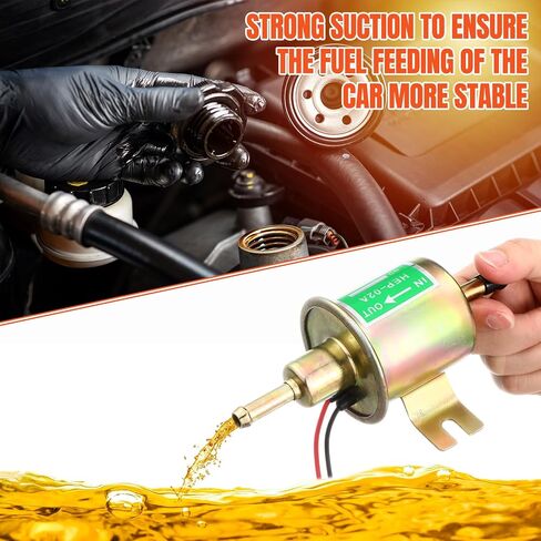 2 PCS مجموعة مضخة الوقود الكهربائية 12 فولت انخفاض الضغط 4-7 PSI مضخة ديزل غاز مضمن مع 2 مرشح الوقود و 8 خرطوم المكربن ​​المكرب in Kuwait
