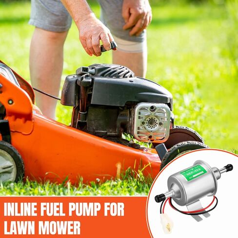 2 Pcs Electric Fuel Pump Kit 12v Universal Low Pressure 4-7 Psi Gas Diesel Inline Pump with 2 Fuel Filter and 8 Hose Clamp Carburetor Hep-02a Lawn Mower Transfer Machine(Gold) in Saudi Arabia
