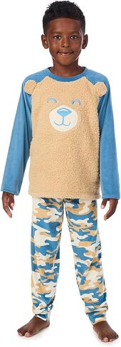 Saint Eve Kids Pajamas 2 Piece Set, Soft Fleece Animal Print Long Sleeve PJs in Kuwait