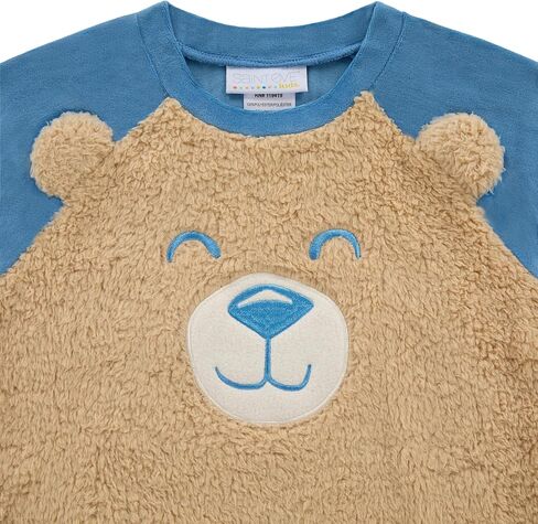 Saint Eve Kids Pajamas 2 Piece Set, Soft Fleece Animal Print Long Sleeve PJs in Kuwait