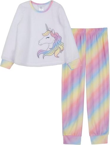 Saint Eve Kids Pajamas 2 Piece Set, Soft Fleece Animal Print Long Sleeve PJs in Kuwait